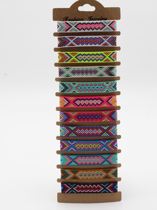 اساور قماش ملونه 12 قطعه اسواره jewel مجموعة 04