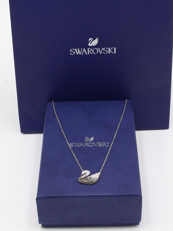 سلسال سواروفسكي سوان كرستال سلسال Swarovski رمادي فضي