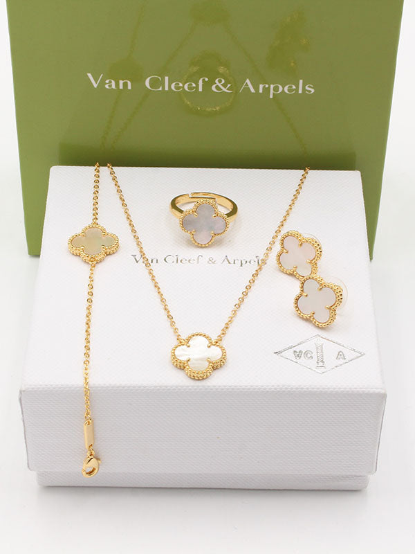 طقم فان كليف شيل وردة 4 قطع اطقم van cleef