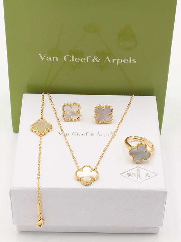 طقم فان كليف شيل وردة 4 قطع اطقم van cleef