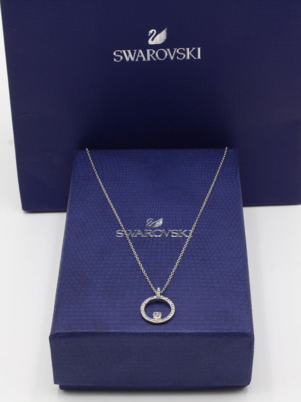 سلسال سواروفسكي راوند ان زركون سلسال Swarovski فضي