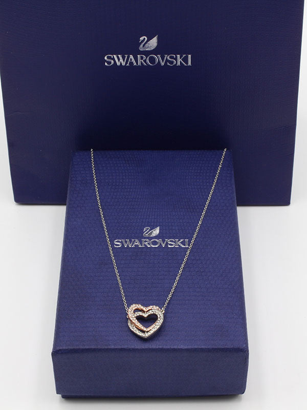 سلسال سواروفسكي هارت روز قولد سلسال Swarovski
