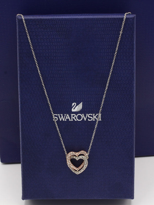 سلسال سواروفسكي هارت روز قولد سلسال Swarovski