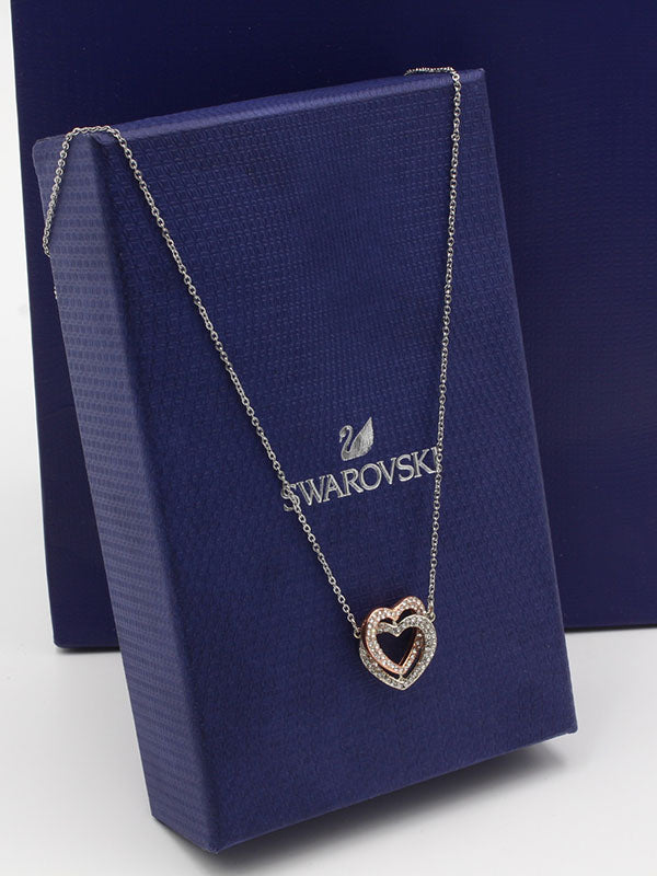 سلسال سواروفسكي هارت روز قولد سلسال Swarovski