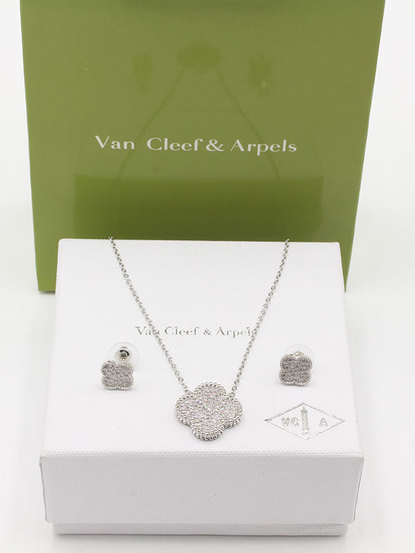 طقم فان كليف زركون وردة الجديد اطقم van cleef