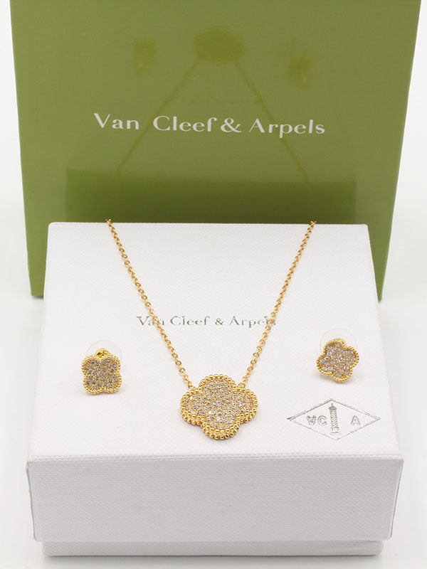 طقم فان كليف زركون وردة الجديد اطقم van cleef