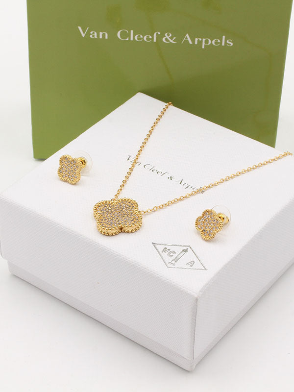 طقم فان كليف زركون وردة الجديد اطقم van cleef