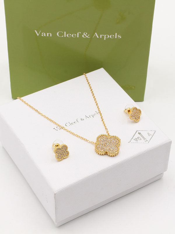 طقم فان كليف زركون وردة الجديد اطقم van cleef