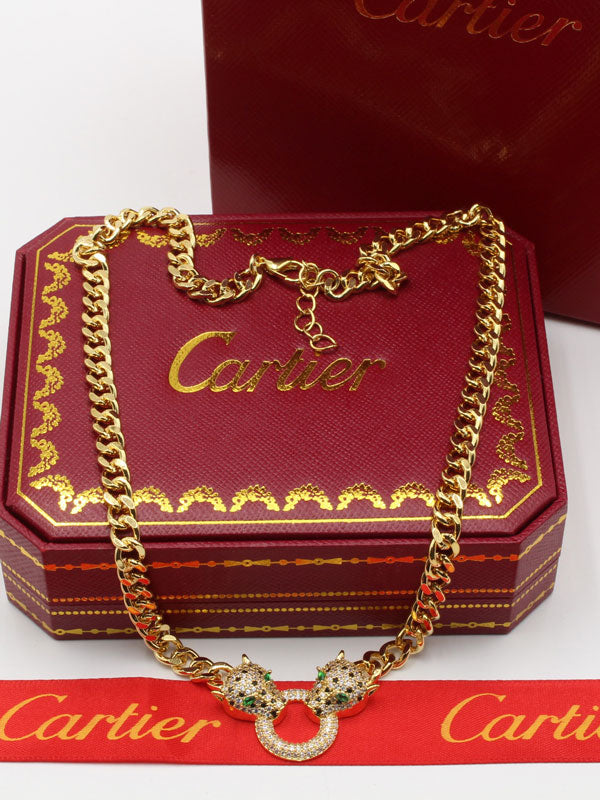 سلسال كارتير تايقر زركون جنزير سلسال CARTIER ذهبي