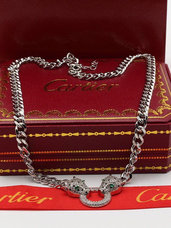 سلسال كارتير تايقر زركون جنزير سلسال CARTIER فضي