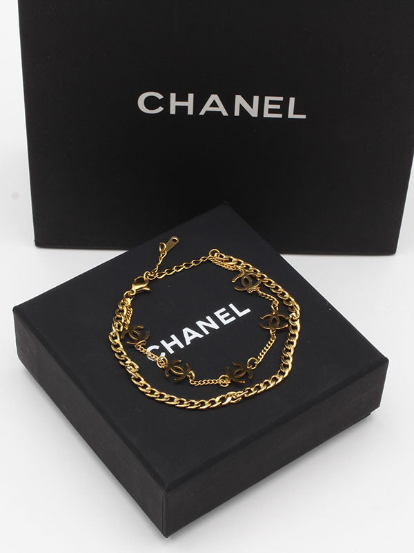 اسوارة شانيل دبل شاين قولد اسواره chanel