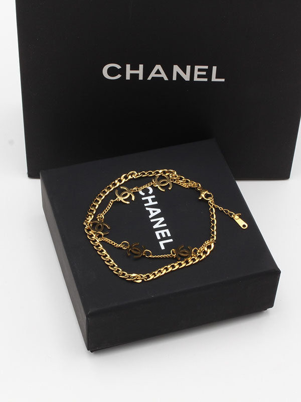 اسوارة شانيل دبل شاين قولد اسواره chanel