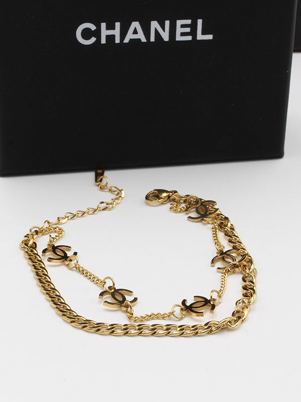 اسوارة شانيل دبل شاين قولد اسواره chanel ذهبي