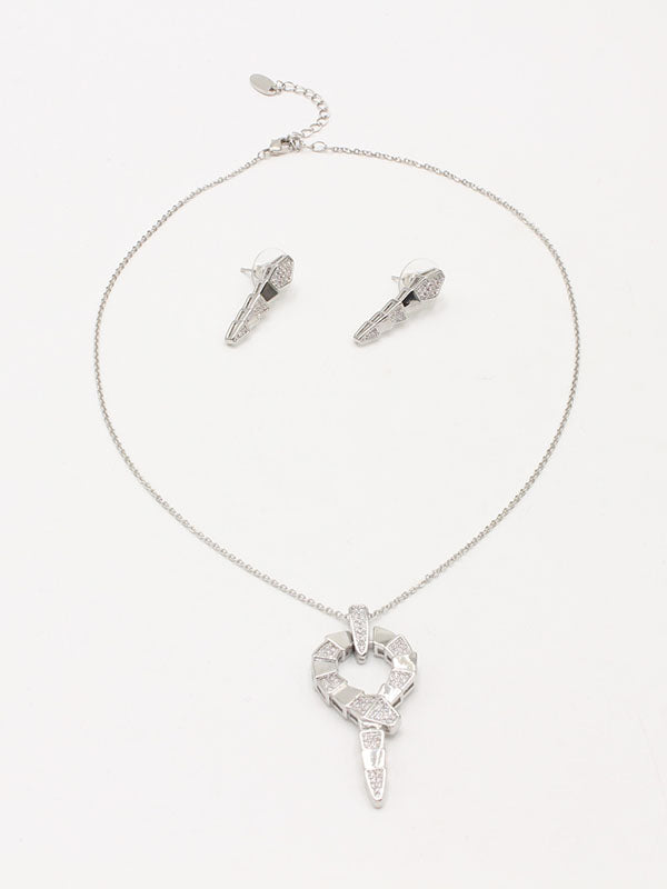 طقم بولغاري سنيك الجديد زركون اطقم CARTIER فضي