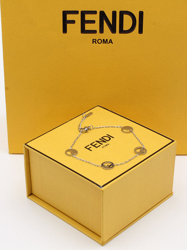 اسوارة فندي لوقو ذهبي ناعمة اسواره fendi