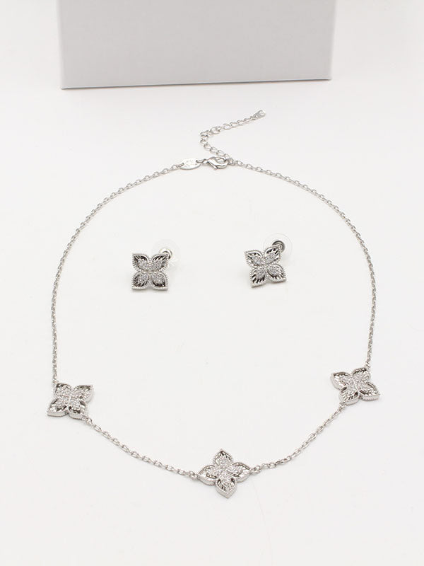 طقم روبرت كوين 3 ورود سمبل اطقم roberto coin فضي