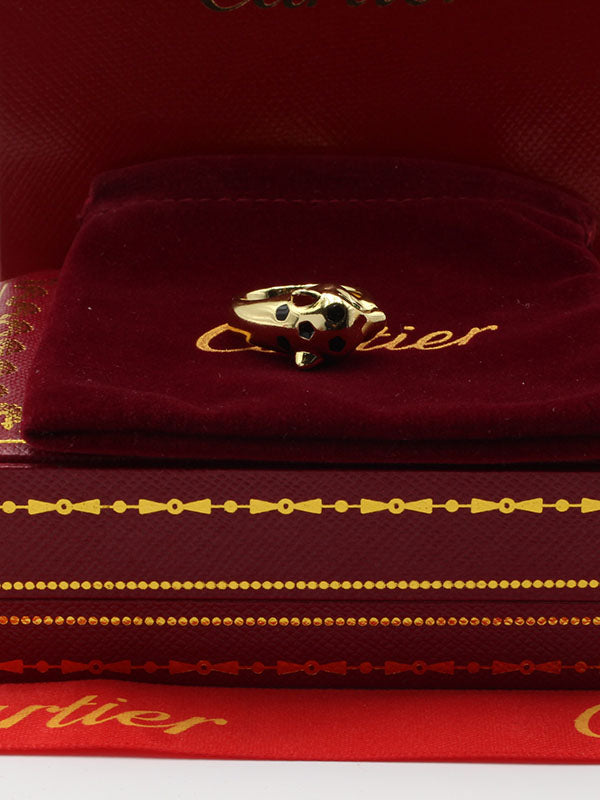 خاتم كارتير تايقر قولد اند بلاك خواتم CARTIER ذهبي