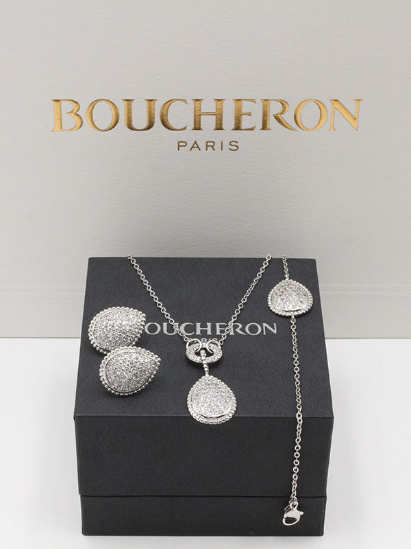 طقم بوشرون 3 قطع ناعم زركون اطقم bucheron