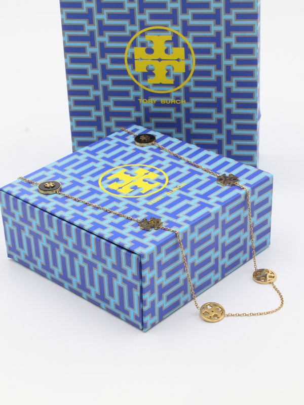 سلسال توري بورش طويل لوقو اسود سلسال tory burch