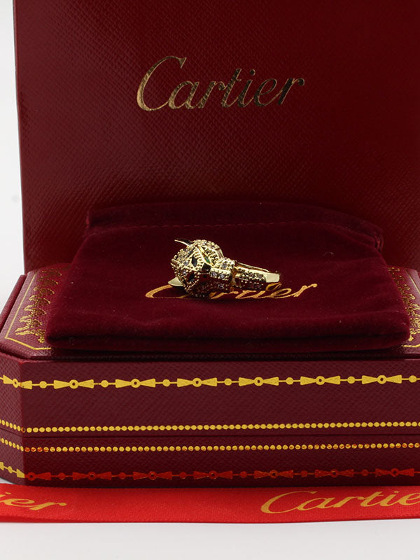 خاتم كارتير تايقر زركون قولد اند بلاك خواتم CARTIER