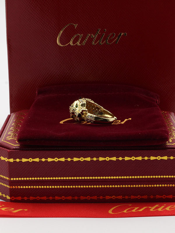خاتم كارتير تايقر زركون قولد اند بلاك خواتم CARTIER