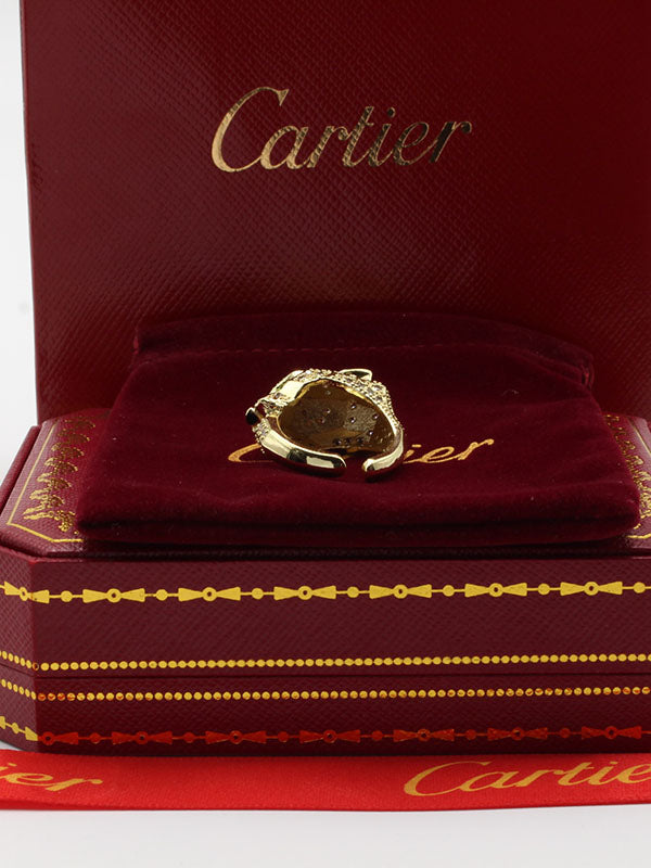 خاتم كارتير تايقر زركون قولد اند بلاك خواتم CARTIER
