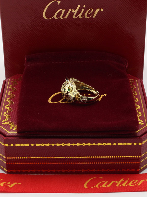 خاتم كارتير تايقر زركون قولد اند بلاك خواتم CARTIER