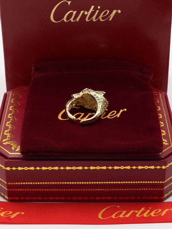 خاتم كارتير تايقر زركون قولد اند بلاك خواتم CARTIER
