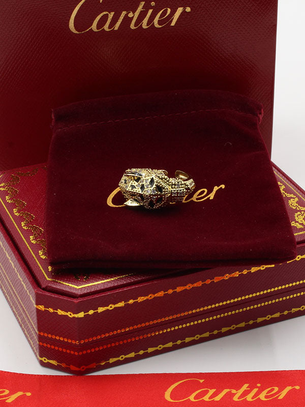 خاتم كارتير تايقر زركون قولد اند بلاك خواتم CARTIER