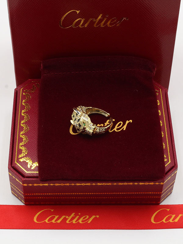 خاتم كارتير تايقر زركون قولد اند بلاك خواتم CARTIER