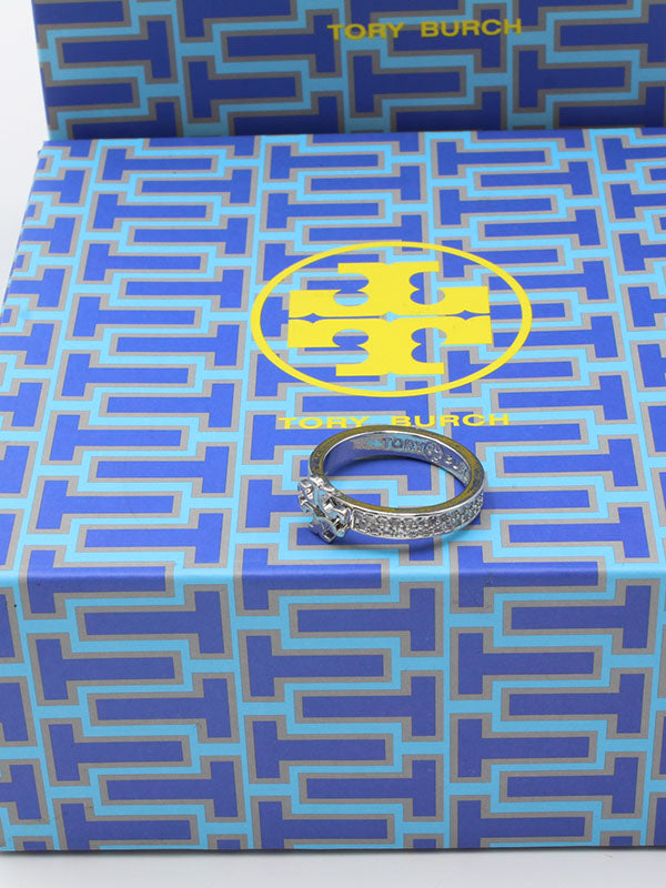 خاتم توري بورش لوقو زركون خواتم tory burch