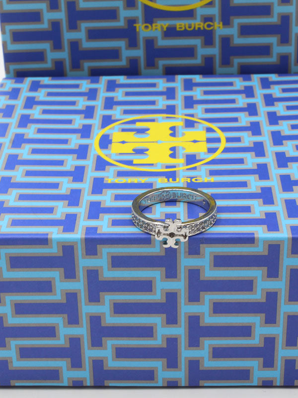 خاتم توري بورش لوقو زركون خواتم tory burch