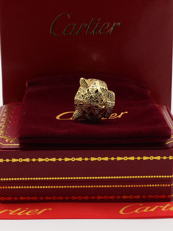 خاتم كارتير تايقر كبير ميتال خواتم CARTIER