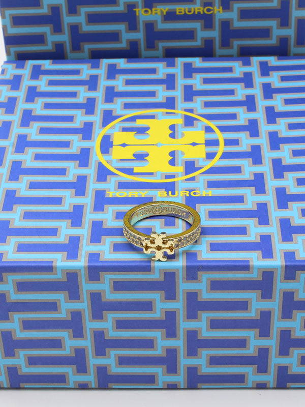 خاتم توري بورش لوقو زركون خواتم tory burch