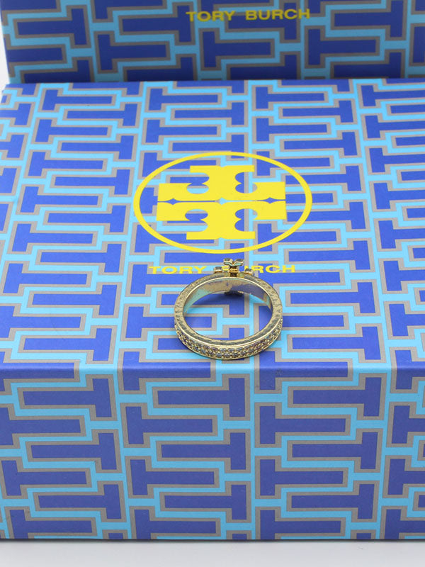 خاتم توري بورش لوقو زركون خواتم tory burch