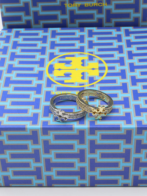 خاتم توري بورش لوقو زركون خواتم tory burch