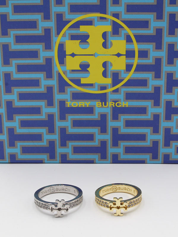 خاتم توري بورش لوقو زركون خواتم tory burch