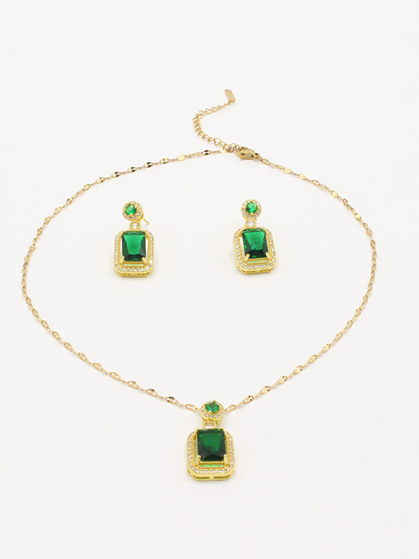 نص طقم زركون مربع اطقم new