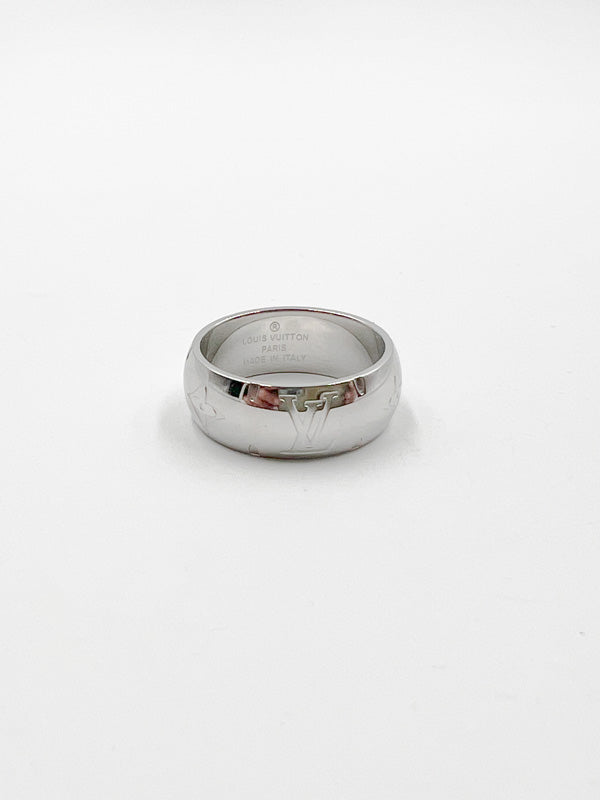 خاتم لويس فيتون بلاك لوقو خواتم louis vuitton فضي 6