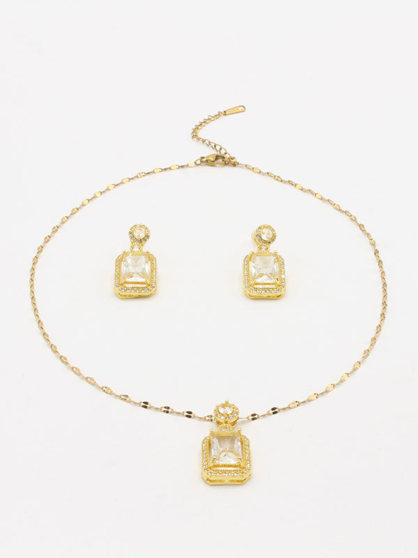 نص طقم زركون مربع اطقم new