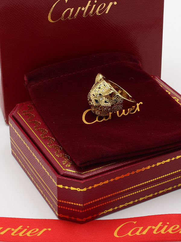 خاتم كارتير تايقر كبير ميتال خواتم CARTIER