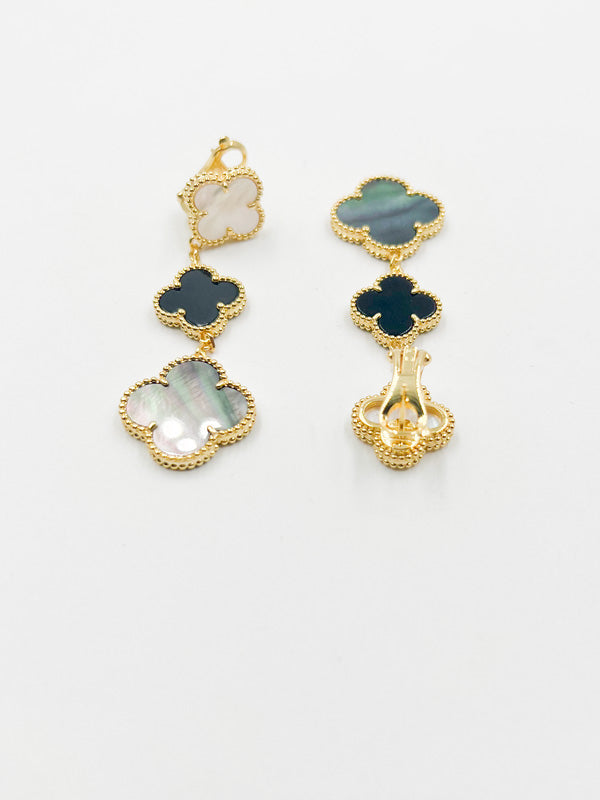 حلق فان كليف زركون طويل لوقو حلق van cleef