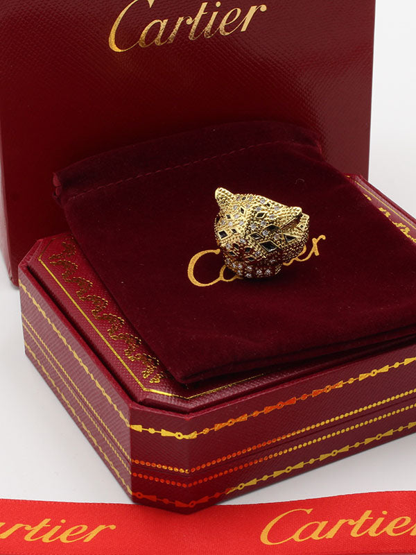 خاتم كارتير تايقر كبير ميتال خواتم CARTIER