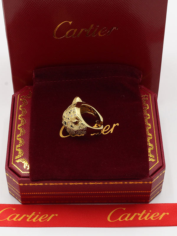 خاتم كارتير تايقر كبير ميتال خواتم CARTIER