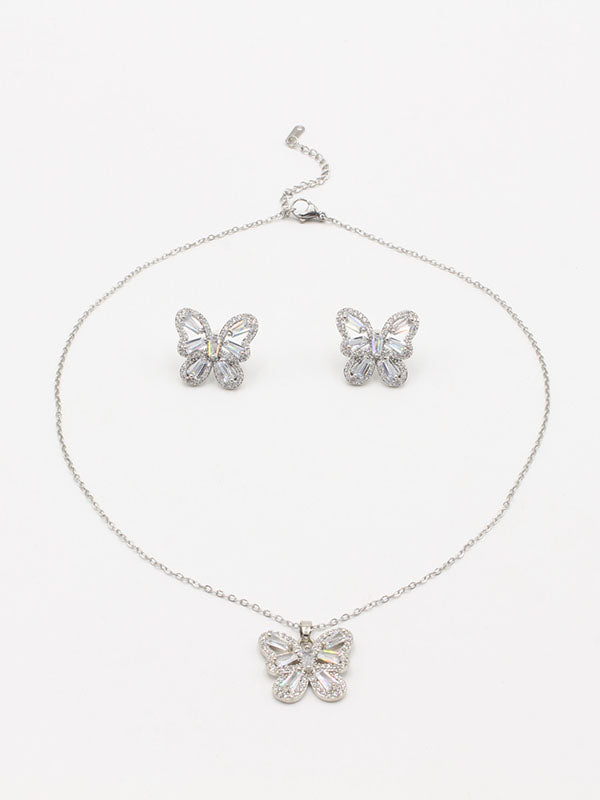 نص طقم زركون فراشة اطقم new