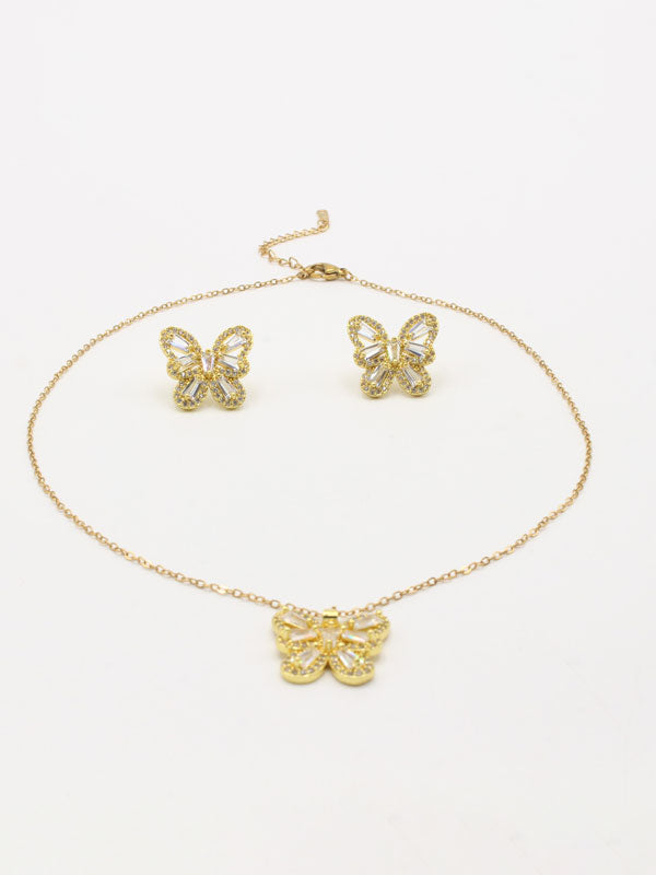 نص طقم زركون فراشة اطقم new