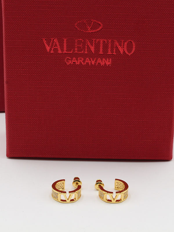 حلق فالنتينو زركون لوقو حلق VALENTINO