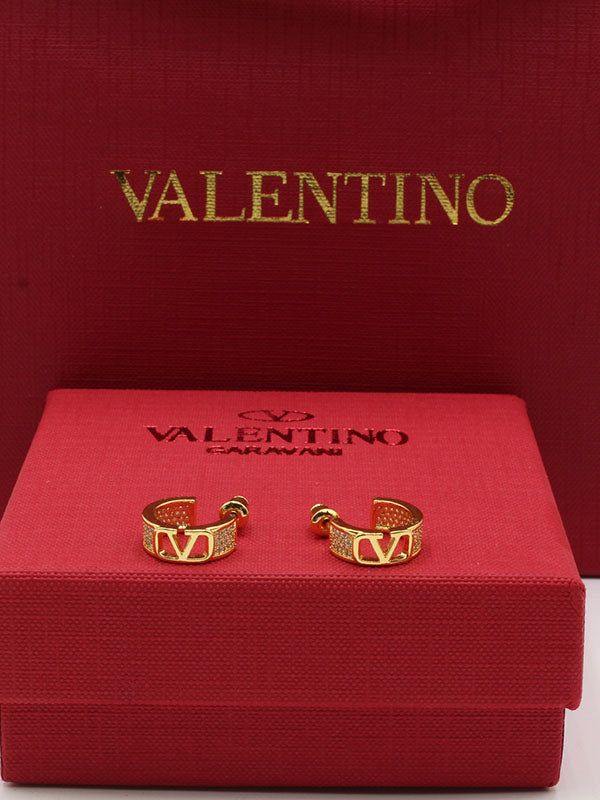 حلق فالنتينو زركون لوقو حلق VALENTINO