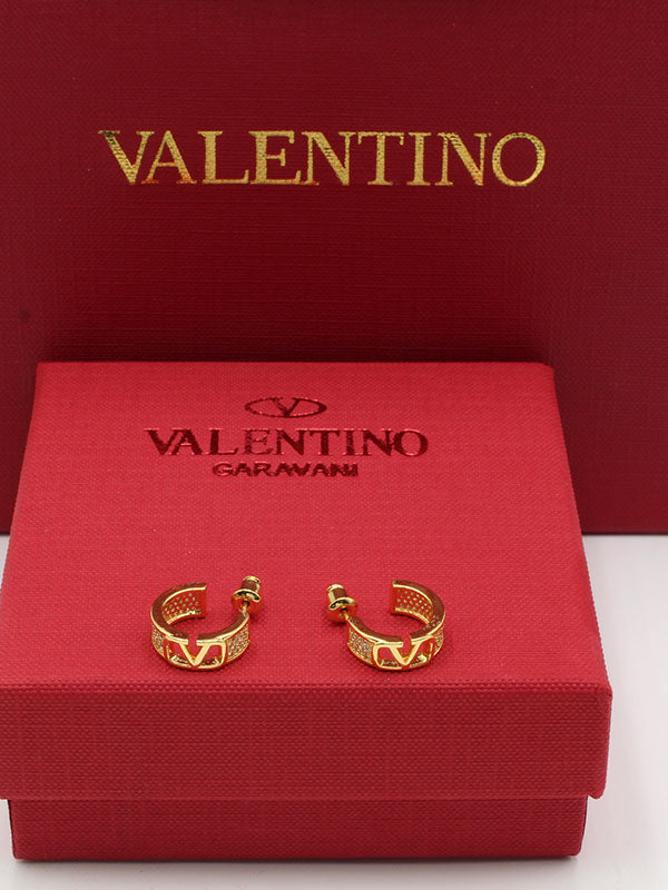 حلق فالنتينو زركون لوقو حلق VALENTINO