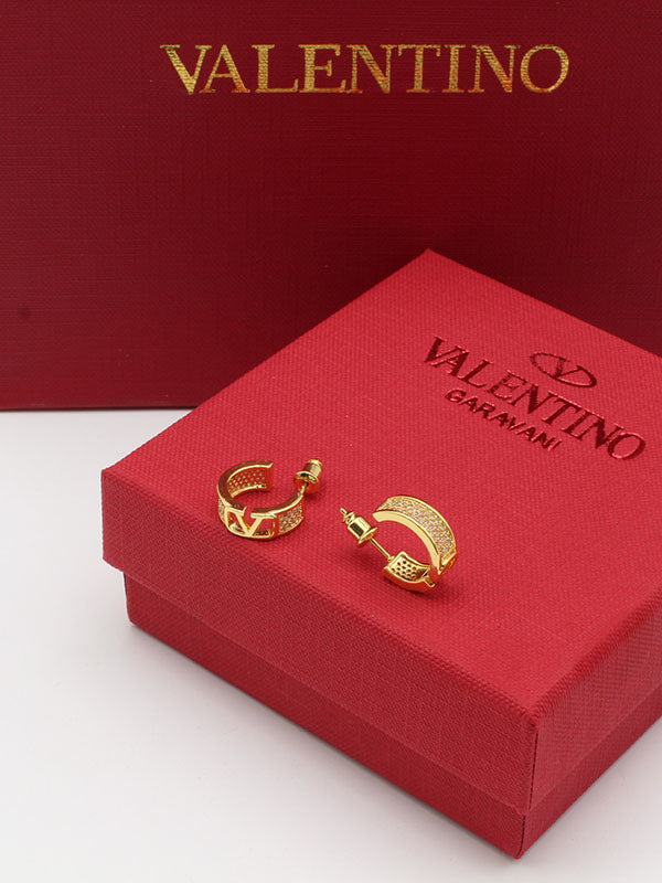 حلق فالنتينو زركون لوقو حلق VALENTINO
